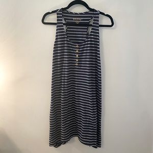 Lilly Pulitzer Blue White Stripe Racerback Dress